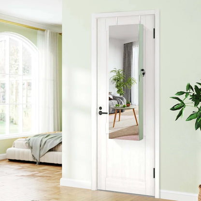 Costway Mirrored Wall & Door Mounted Jewelry Cabinet Storage Organizer - See Details
