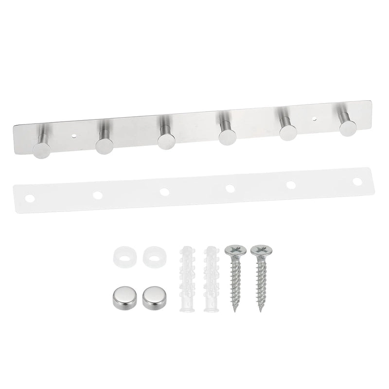 Coat Rack Wall Mount, Metal Round Wall Hooks Rail with 4 / 6 Hooks