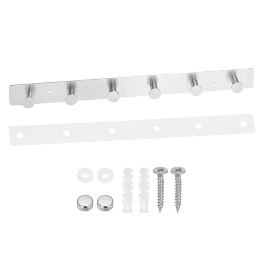 Coat Rack Wall Mount, Metal Round Wall Hooks Rail with 4 / 6 Hooks