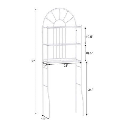 Costway 3 Shelf Over The Toilet Bathroom Space Saver Towel Storage