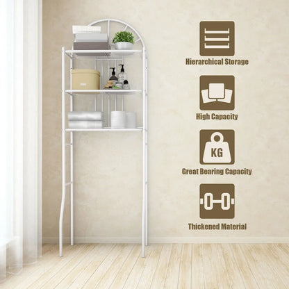 Costway 3 Shelf Over The Toilet Bathroom Space Saver Towel Storage