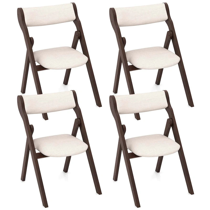 Costway Set of 2/4 Folding Chairs with Comfy Padded Backrest & Seat