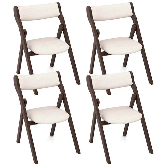 Costway Set of 2/4 Folding Chairs with Comfy Padded Backrest & Seat