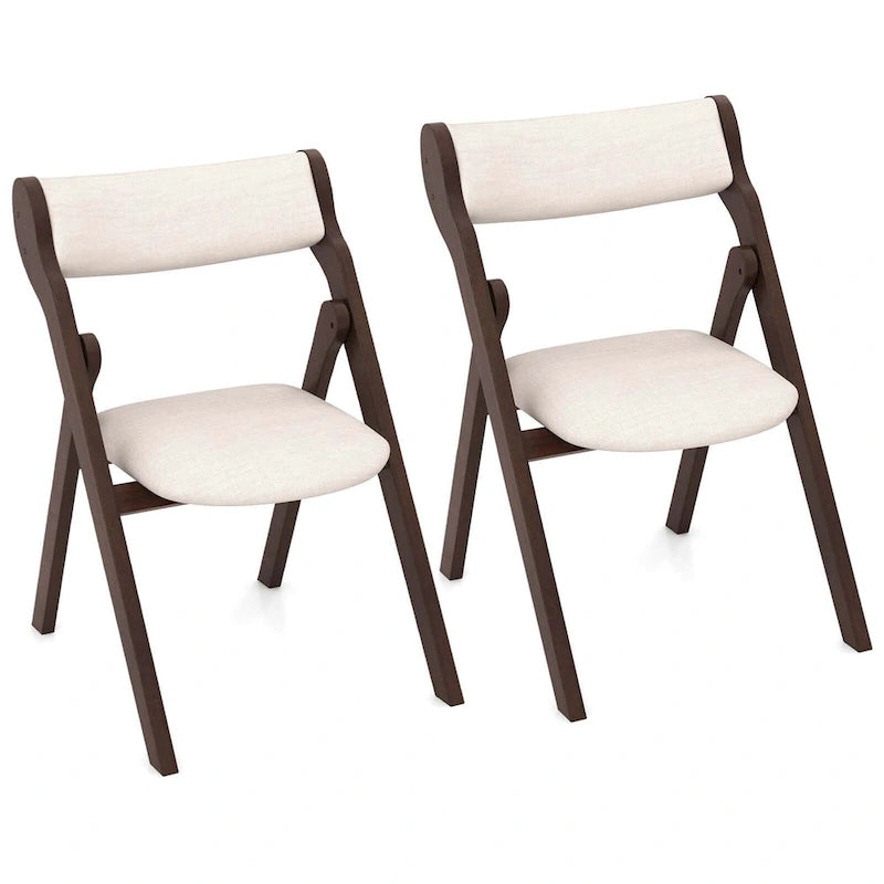 Costway Set of 2/4 Folding Chairs with Comfy Padded Backrest & Seat