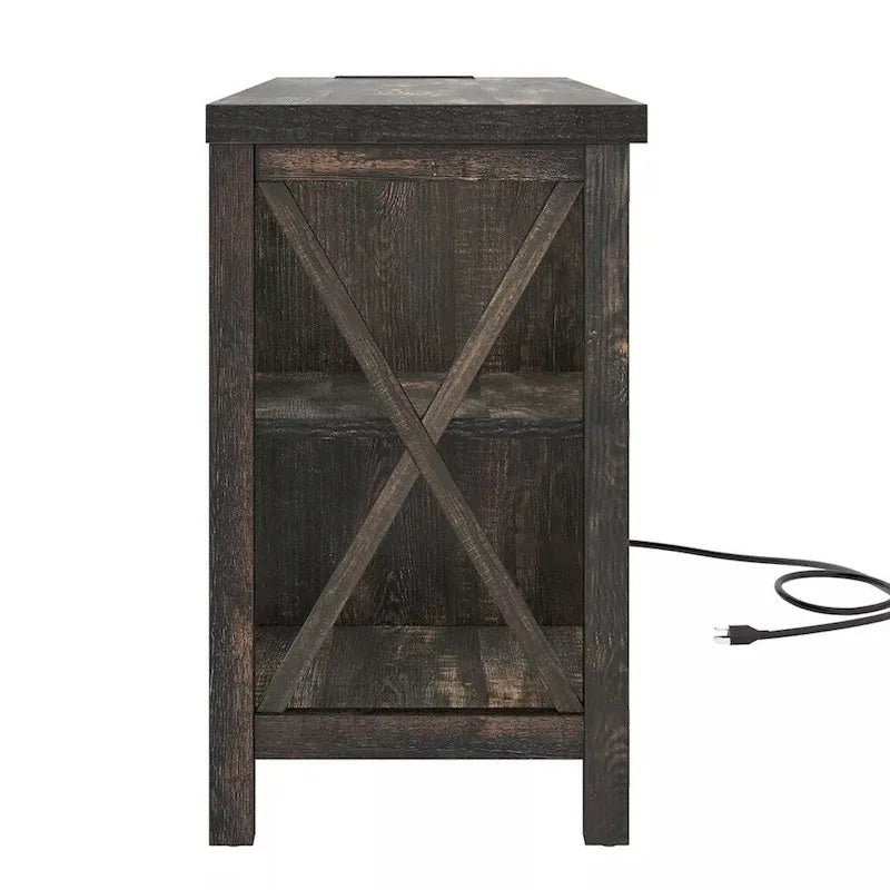 TV Stand for 65/60/55 TV Media with Power Outlets Dark Grey - 58 inches