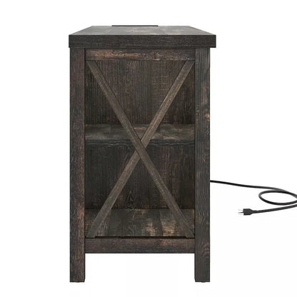 TV Stand for 65/60/55 TV Media with Power Outlets Dark Grey - 58 inches