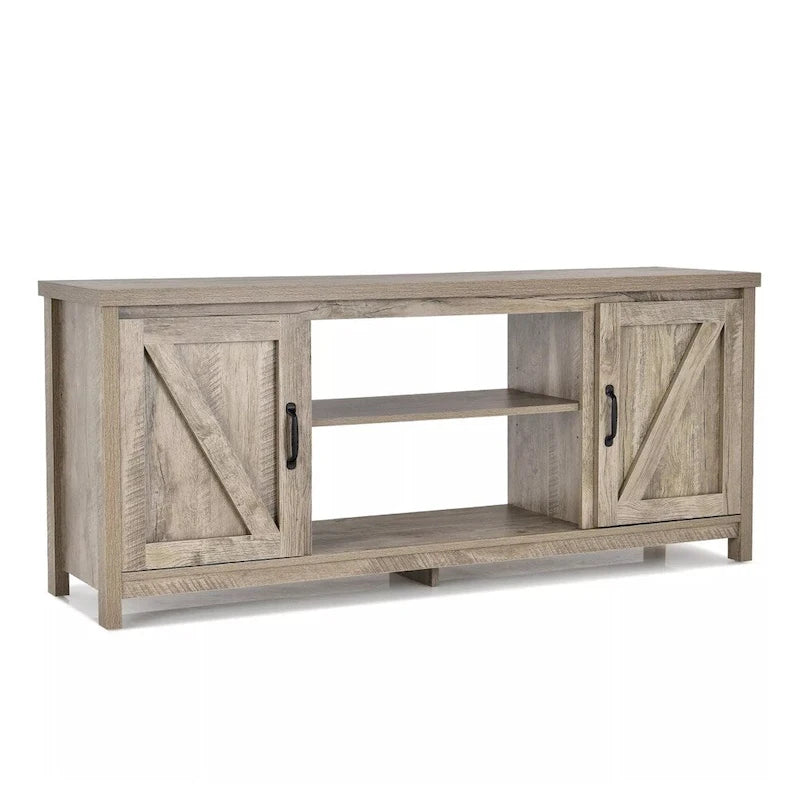 TV Stand Media Center 59 W/ Storage Cabinet for 65 TV Natural - 58 inches