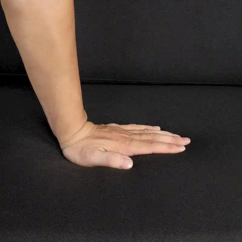 Roomfitters 57.9 Pull-Out Sleeper Sofa Loveseat with Twin Size Memory Foam Mattress, Two USB Charging Ports