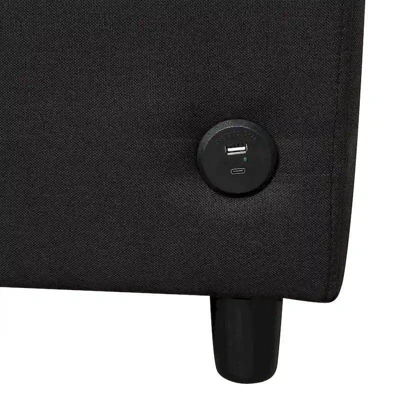 Roomfitters 57.9 Pull-Out Sleeper Sofa Loveseat with Twin Size Memory Foam Mattress, Two USB Charging Ports