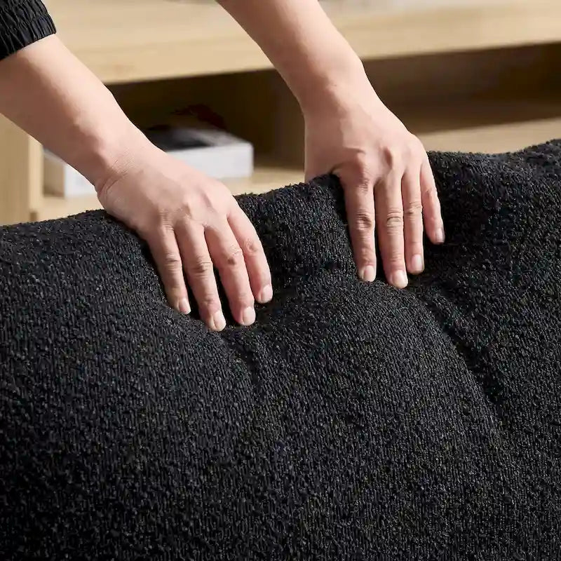 35.4W Modern Reading Chair,Upholstered Accent Chair with Pillows and Wood Legs