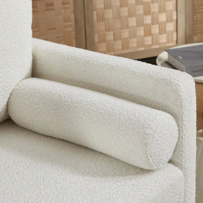 35.4W Modern Reading Chair,Upholstered Accent Chair with Pillows and Wood Legs