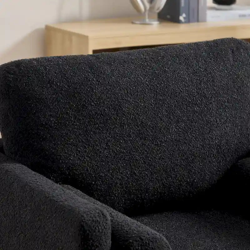 35.4W Modern Reading Chair,Upholstered Accent Chair with Pillows and Wood Legs