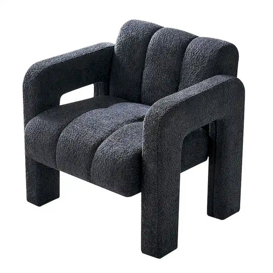 Upholstered Accent Chair 31.10 Wide Boucle Modern Accent Chair Side Chair Comfy Wide Armchair For Bedroom, Living Room