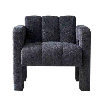 Upholstered Accent Chair 31.10 Wide Boucle Modern Accent Chair Side Chair Comfy Wide Armchair For Bedroom, Living Room
