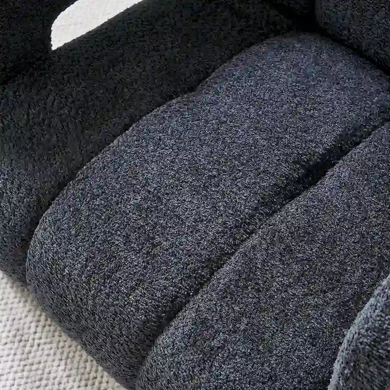 Upholstered Accent Chair 31.10 Wide Boucle Modern Accent Chair Side Chair Comfy Wide Armchair For Bedroom, Living Room