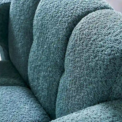 Upholstered Accent Chair 31.10 Wide Boucle Modern Accent Chair Side Chair Comfy Wide Armchair For Bedroom, Living Room