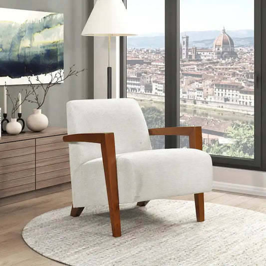 Luxurious Solid Wood Accent Chair for Stylish Living Rooms