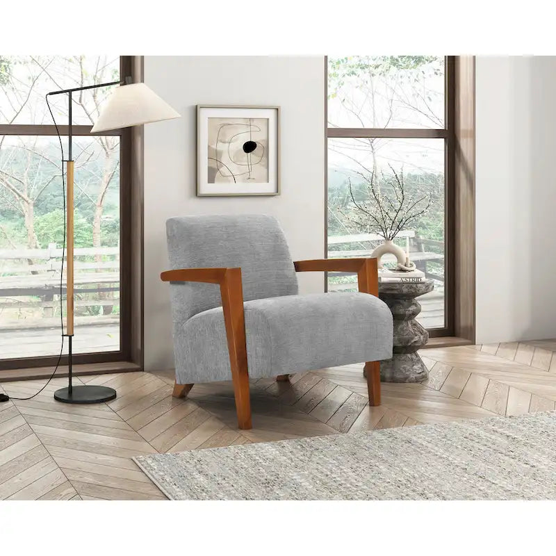 Luxurious Solid Wood Accent Chair for Stylish Living Rooms