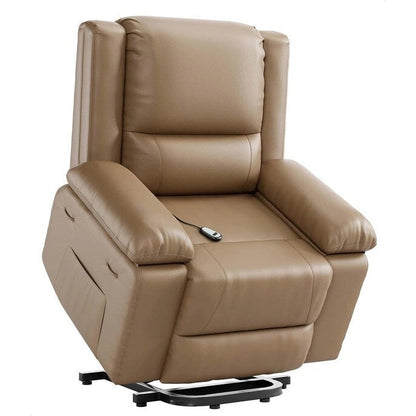 Leather Power Lift Recliner with Heat & Massage