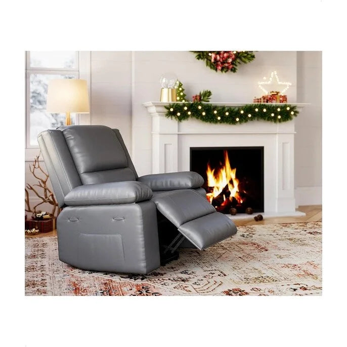 Leather Power Lift Recliner with Heat & Massage