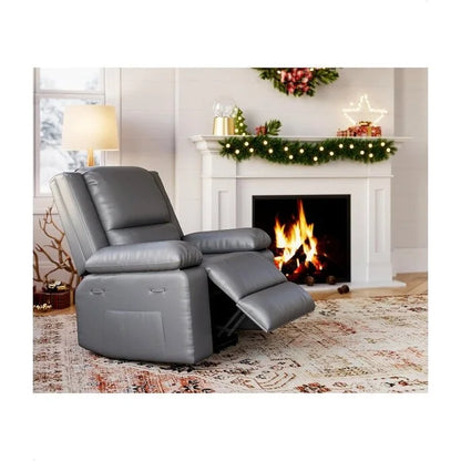 Leather Power Lift Recliner with Heat & Massage