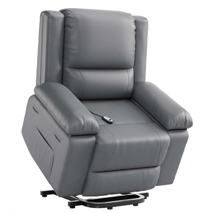 Leather Power Lift Recliner with Heat & Massage