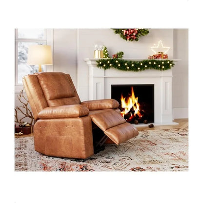 Leather Power Lift Recliner with Heat & Massage