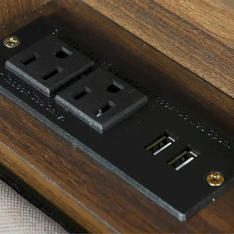 Beige Full Size Upholstered Platform Bed with Storage Headboard,Twin XL Size Trundle and 2 drawers