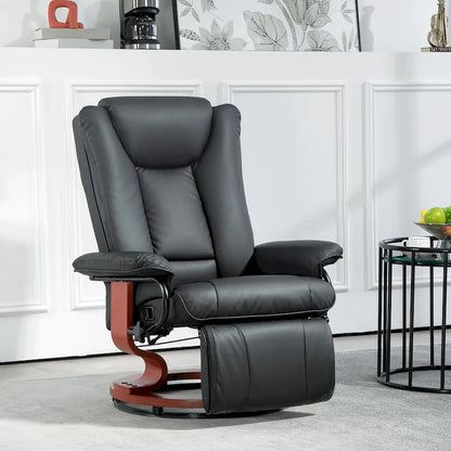 30.7 High Back Swivel Recliner Chair with Footrest