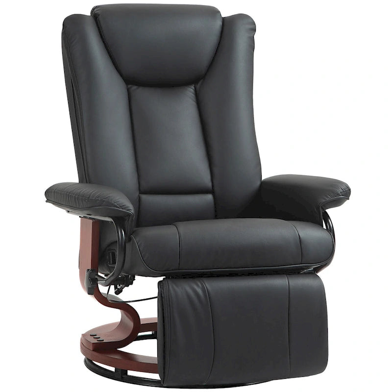 30.7 High Back Swivel Recliner Chair with Footrest