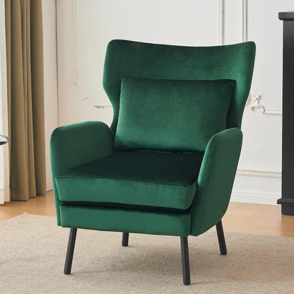 32 Wing Back Velvet Accent Chair