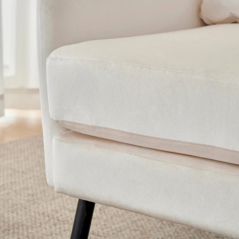 32 Wing Back Velvet Accent Chair