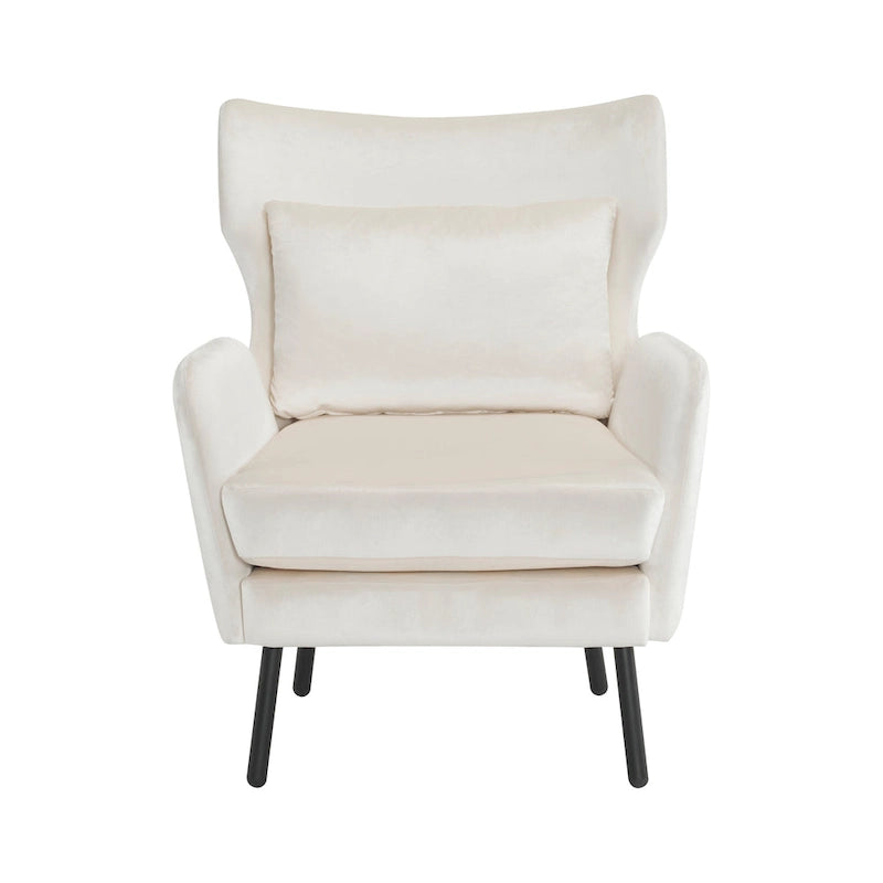 32 Wing Back Velvet Accent Chair