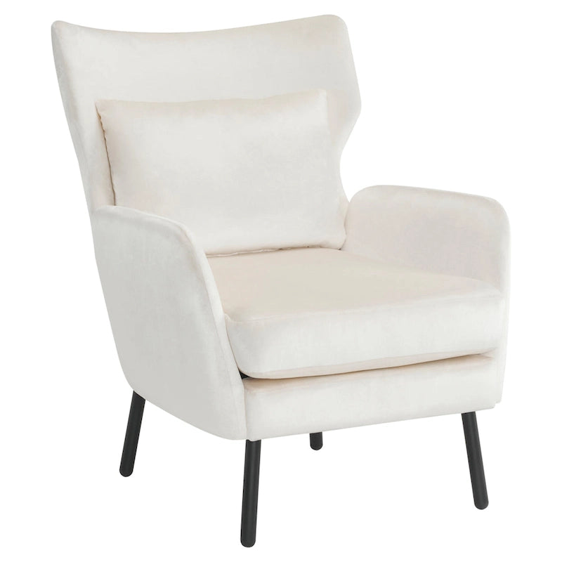32 Wing Back Velvet Accent Chair