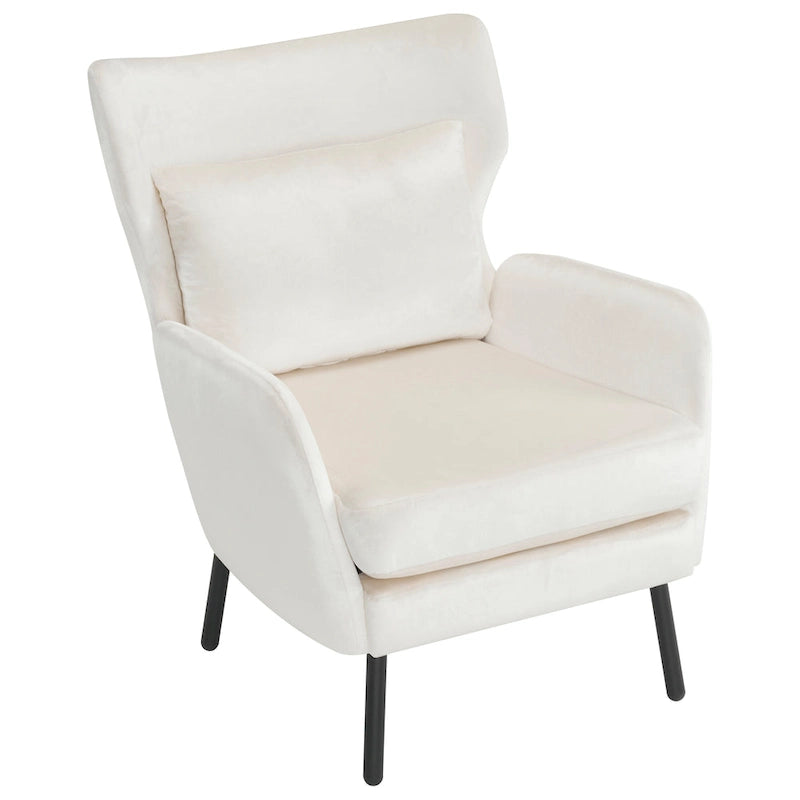 32 Wing Back Velvet Accent Chair