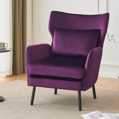 32 Wing Back Velvet Accent Chair