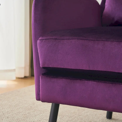 32 Wing Back Velvet Accent Chair