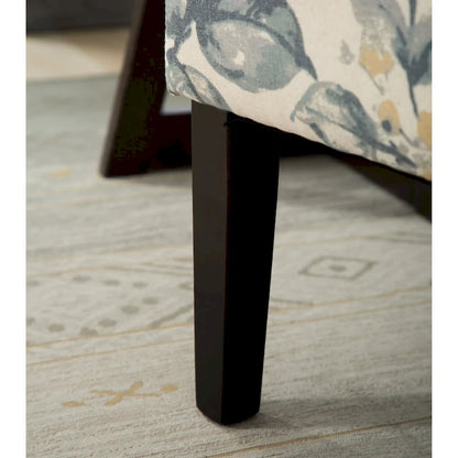 Blue Leaves 29.13 Upholstered Accent Chair
