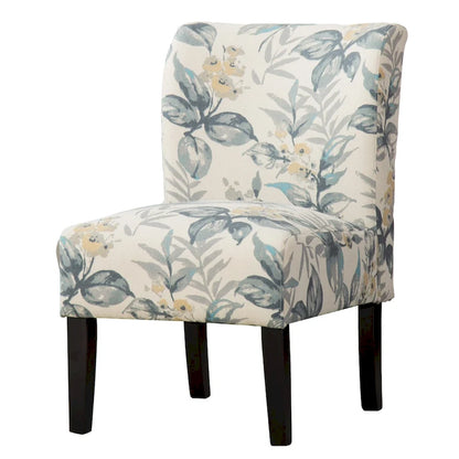 Blue Leaves 29.13 Upholstered Accent Chair