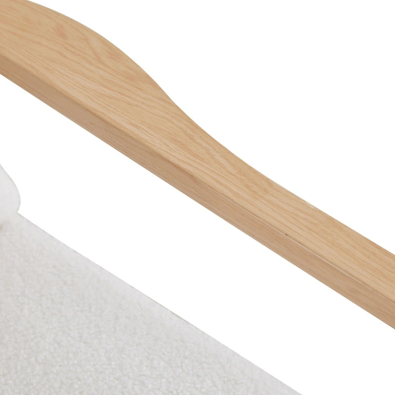 White 28.74 Upholstered Arm Chair with Metal Frame