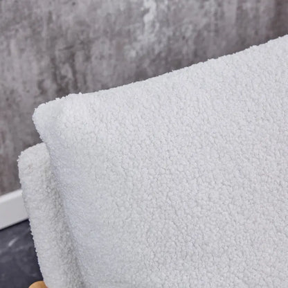 White 28.74 Upholstered Arm Chair with Metal Frame