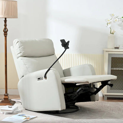 Electric Power Recliner Chair with 270 Swivel, USB Ports and Adjustable Footrest for Living Room & Nursery