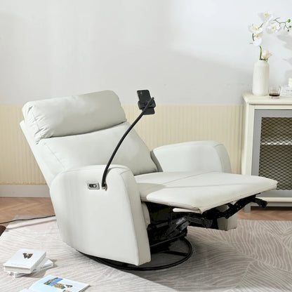 Electric Power Recliner Chair with 270 Swivel, USB Ports and Adjustable Footrest for Living Room & Nursery