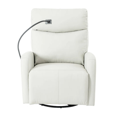 Electric Power Recliner Chair with 270 Swivel, USB Ports and Adjustable Footrest for Living Room & Nursery