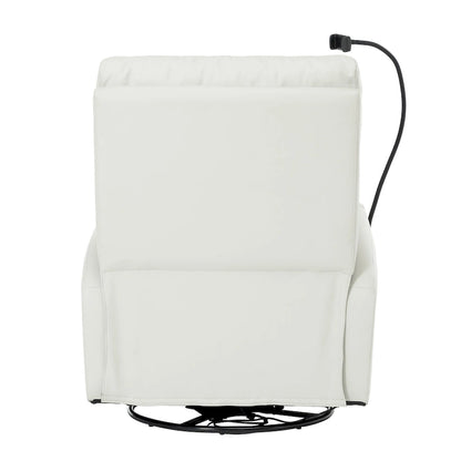 Electric Power Recliner Chair with 270 Swivel, USB Ports and Adjustable Footrest for Living Room & Nursery