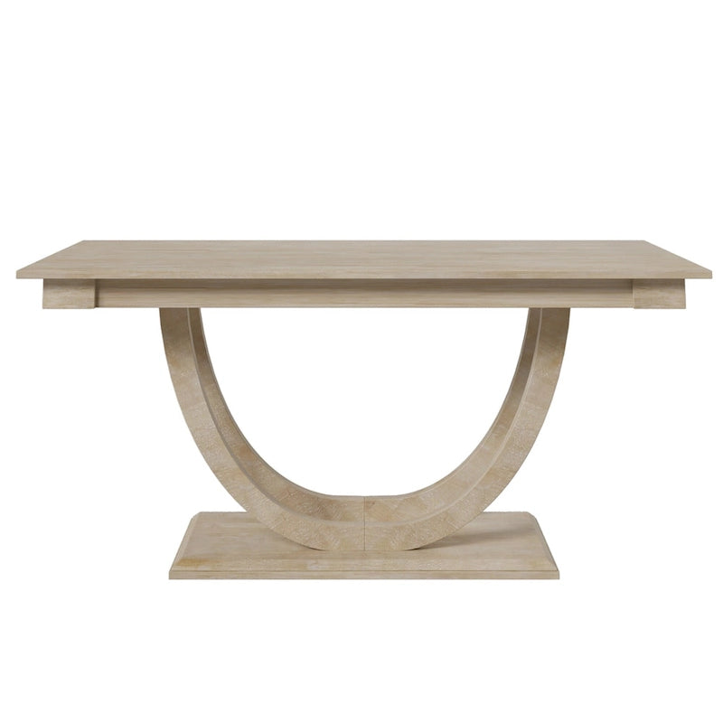 6-Piece Wooden Dining Table Set with Rectangular Table & 4 Chairs