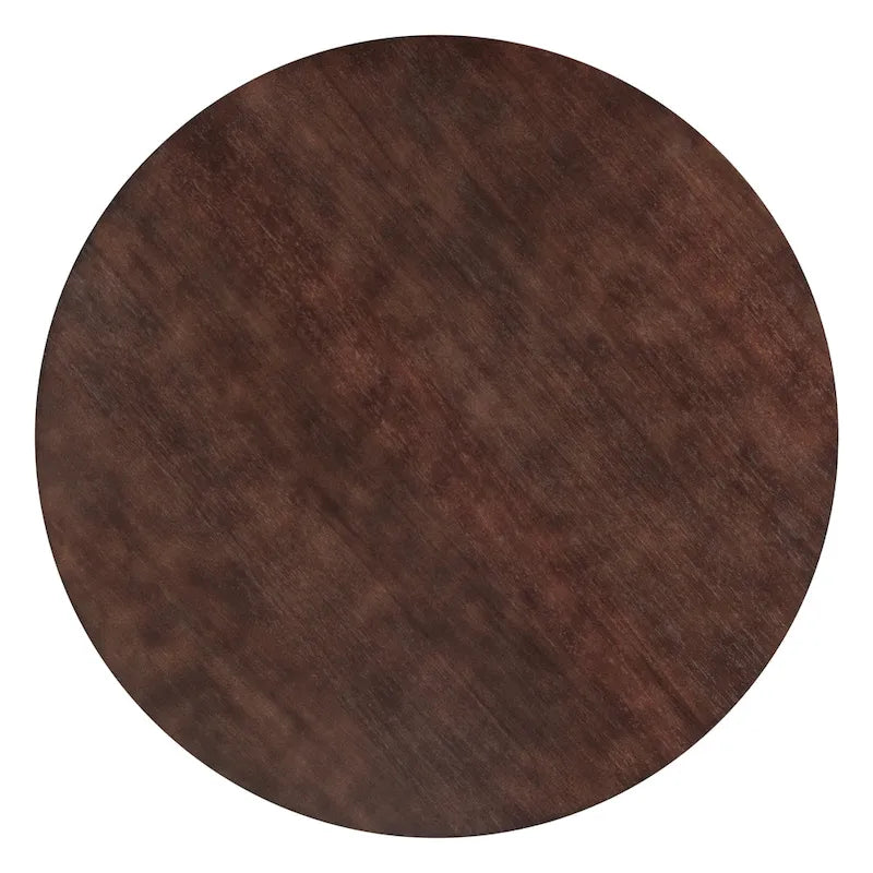 Retro 5-Piece Wooden Dining Table Set with 4 Chairs & Round Table