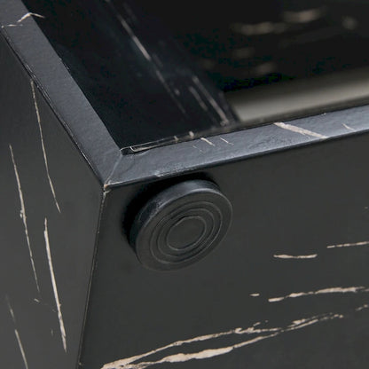 Modern Style 5-Piece Dining Set with Rectangular Table and 4 Widened Backrest Dining Chairs