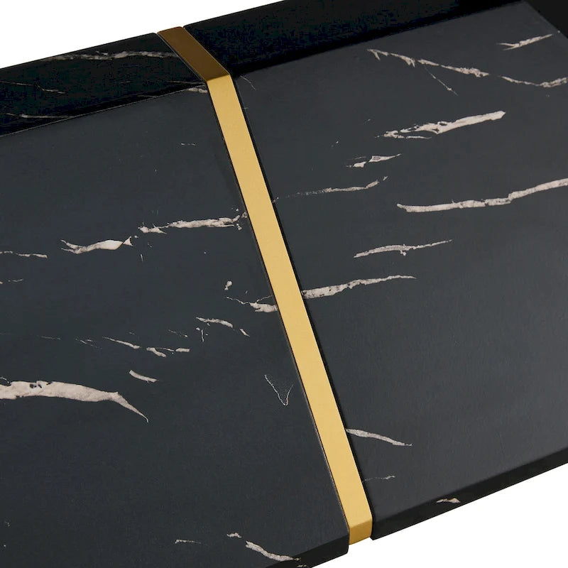 Modern Style 5-Piece Dining Set with Rectangular Table and 4 Widened Backrest Dining Chairs