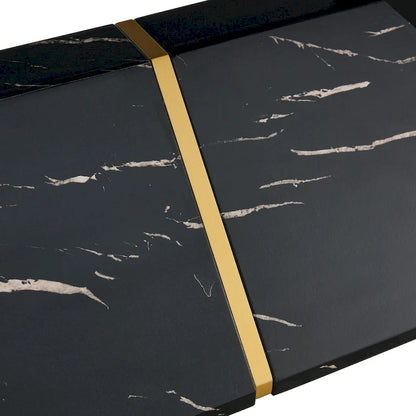 Modern Style 5-Piece Dining Set with Rectangular Table and 4 Widened Backrest Dining Chairs